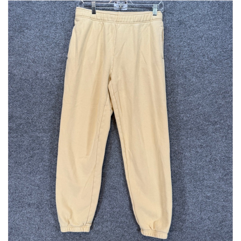 Aritzia Tna‎ Sweatpants Women Small Yellow Cozy Fleece Boyfriend Joggers Relaxed